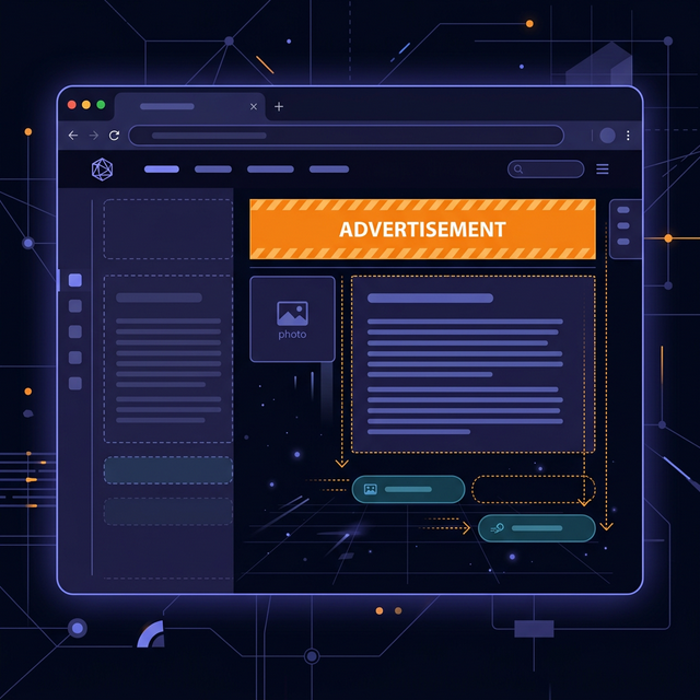 CLS layout shift illustration showing page elements jumping during load